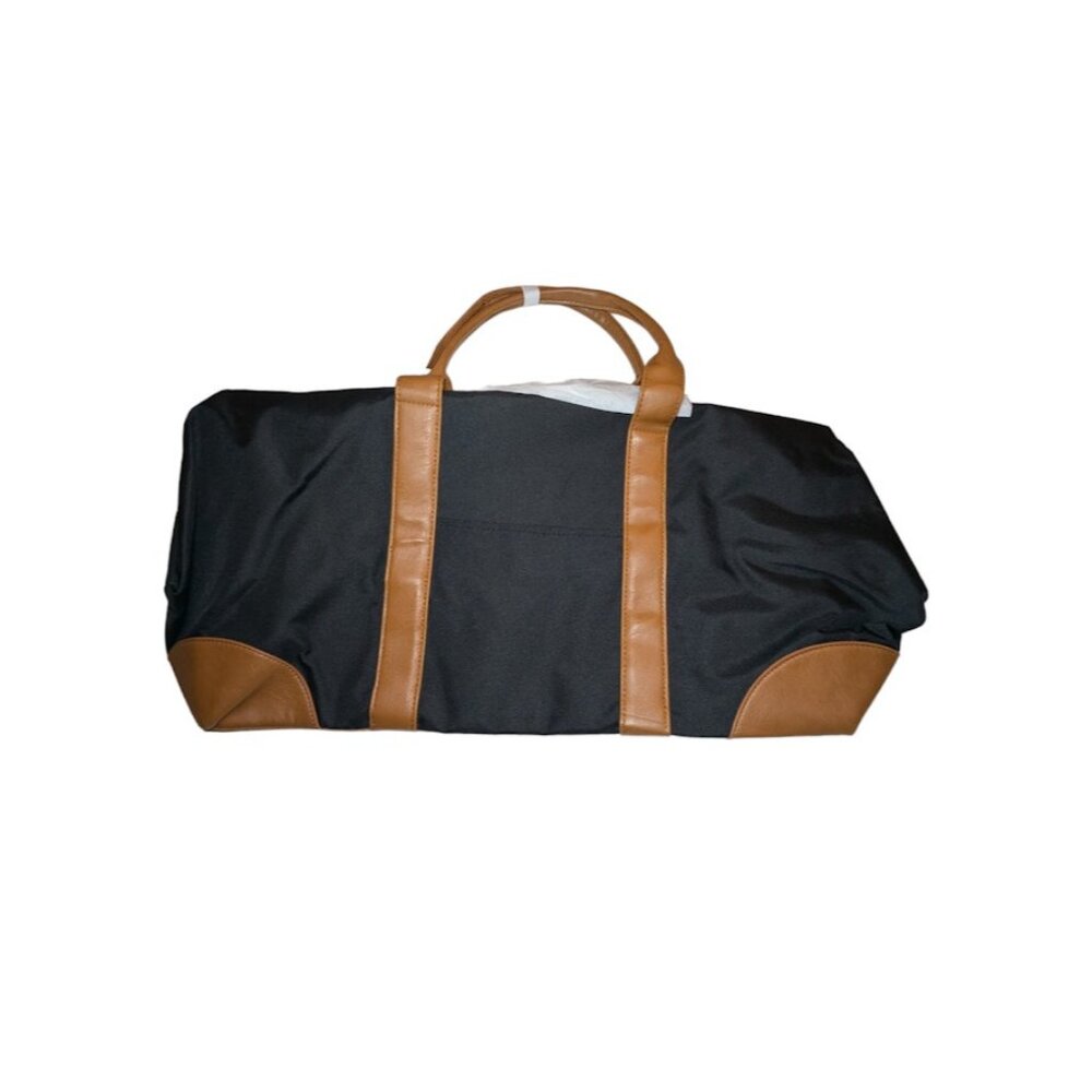 DSW Exclusive Duffle Bag Women's Black Tan Color Block Weekender Carry On New